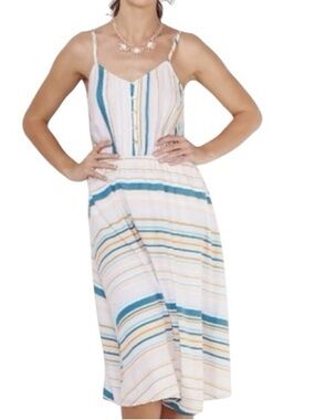 Lauren Conrad LC Circle Skirt Midi Cami Dress Striped Swept
Ashore Size 6